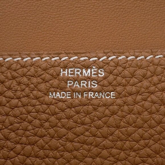 HERMES Dogon Card Case Togo Leather Gold - Picture 7 of 8
